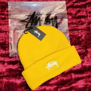 NWT Stussy Cuffed Beanie Yellow